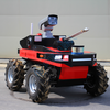 Sicherheitspatrouillenroboter schützen Perimeter und Bereiche. Mobile Sicherheitsrobotersysteme