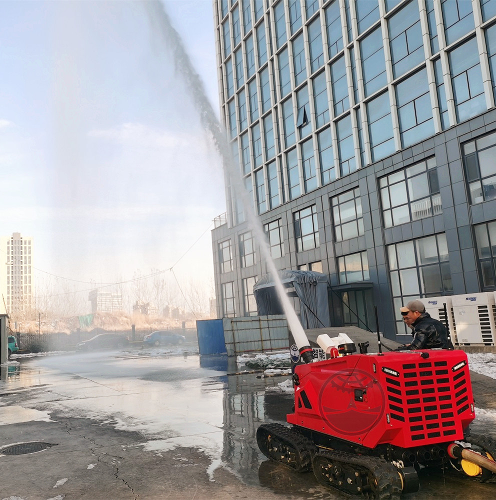 Raupengesteuerter Wasserüberwachungsroboter zur Brandbekämpfung