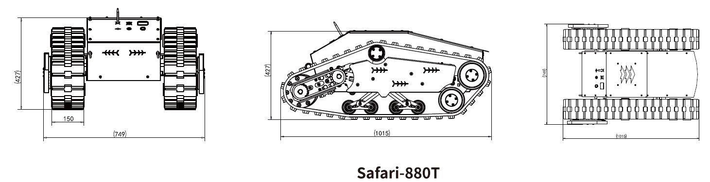 Guoxing Roboterpanzer-Chassis UGV-Fabrik