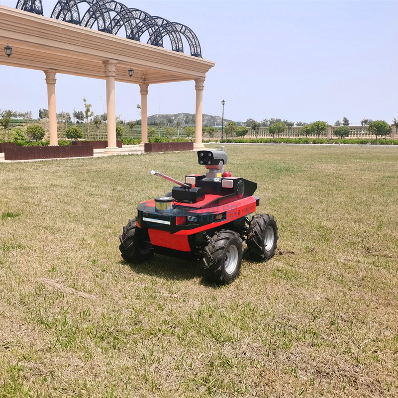 Autonomous Wheel Security Patrol Robot Guard im Freien verfügt über starke Schutzfähigkeiten für den Heimgebrauch