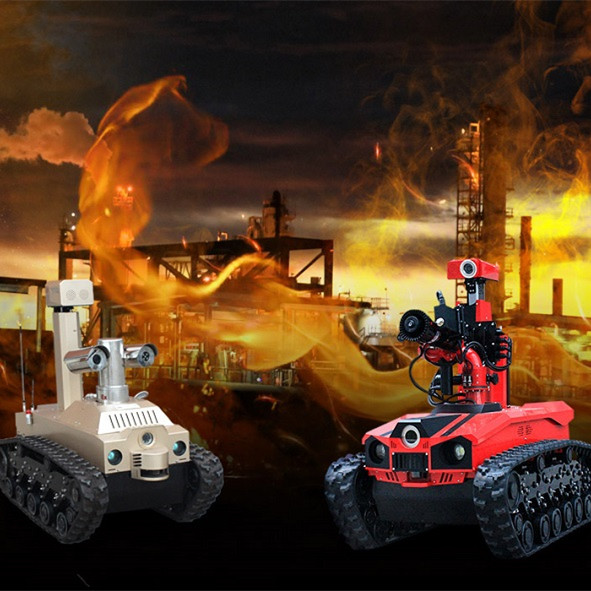 Hochwertiger explosionsgeschützter Raupenfahrwerk-Feuerbekämpfungsroboter mit Fernbedienung