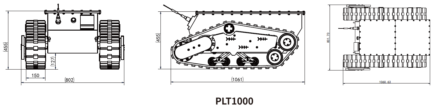 Guoxing-Chassis-Plattform PLT1000 Quellfabrik