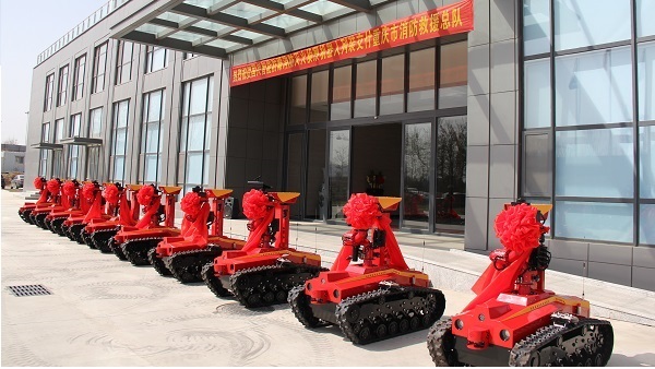 Explosionsgeschützter Feuerlöschroboter in der Feuerwehr von Chongqing