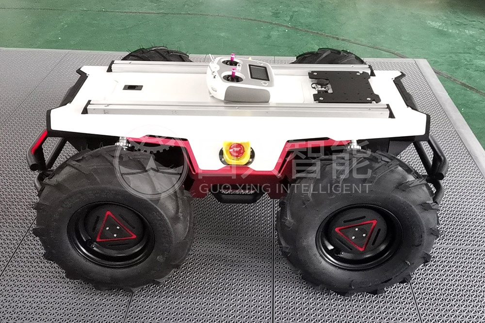 SV1000 Tankform-Gummikette Intelligentes vierrädriges mobiles Roboterfahrwerk
