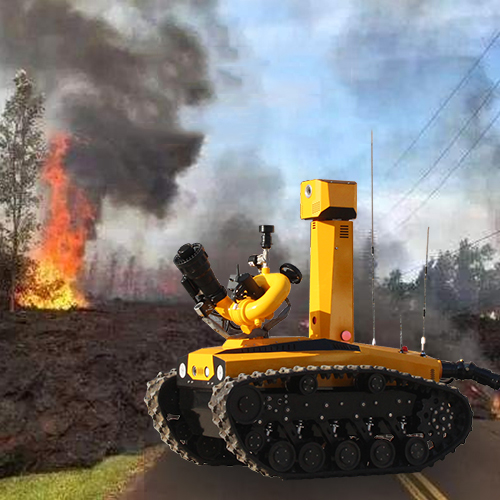 Drahtloser Brandbekämpfungs-Wasserwerfer Robotik-Brandbekämpfungsroboter