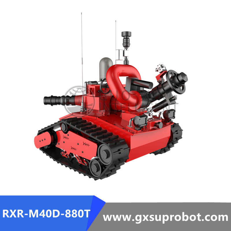 RXR-M40D-880T Elektrisches Gummiketten-Feuerbekämpfungsroboter-Fernsteuerungssystem